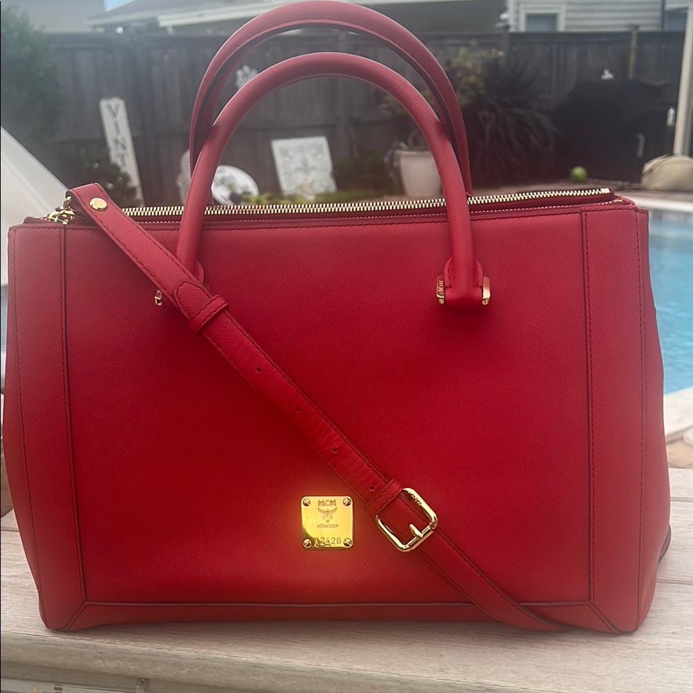 MCM COA Red Satchel